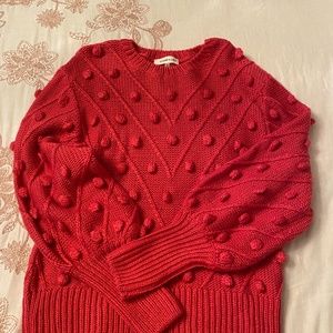 Sugarlips Hot Pink Pom Pom Sweater